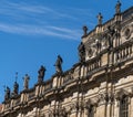 Detail view of the facade of the Catholic Castle Church in Dresden