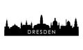 Dresden skyline silhouette.