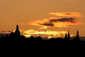 Dresden skyline at sunset