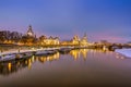 Dresden skyline in winter Royalty Free Stock Photo