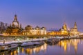 Dresden skyline in winter Royalty Free Stock Photo