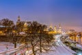 Dresden skyline in winter Royalty Free Stock Photo