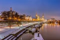 Dresden skyline in winter Royalty Free Stock Photo