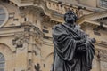 Dresden Statue Martin Luther vor Frauenkirche in Germany