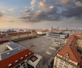 Dresden town square in sunset time.