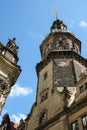 Dresden TriangulationssÃÂ¤ule Schlossturm Royalty Free Stock Photo