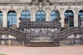 Dresden Zwinger palace stairs and facade