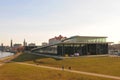 Germany: Dresden congress center at Elbe river