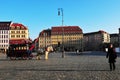 Dresdens Neumarkt with the colourfull restored barock houses