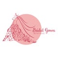 Dress Boutique Bridal Floral Simple Logo Illustration Design Vector