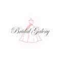 Dress Boutique Bridal Galery Logo, Sign Template Illustration Vector Design
