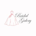 Dress Boutique Bridal Galery Logo, Sign Template Illustration Vector Design Royalty Free Stock Photo