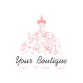 Dress Boutique Bridal Logo Template Illustration Vector Design Royalty Free Stock Photo