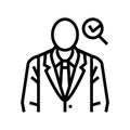 dress code etiquette interview job line icon illustration