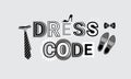 Dress Code Formal Sign Web Banner Abstract Template Background Royalty Free Stock Photo