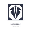 dress code icon on white background. Simple element illustration from Business and analytics concept Royalty Free Stock Photo