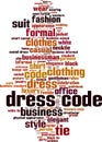 Dress code word cloud