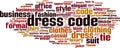 Dress code word cloud Royalty Free Stock Photo