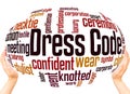 Dress code word cloud sphere concept