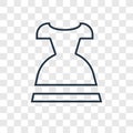 Dress concept vector linear icon isolated on transparent background, Dress concept transparency logo in outline style Royalty Free Stock Photo