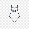 Dress concept vector linear icon isolated on transparent background, Dress concept transparency logo in outline style Royalty Free Stock Photo