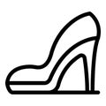 Dress elegant high heels icon outline vector. Evening outfit footwear
