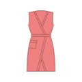 Dress fashion red icon. Simple outline colored vector of woman clothes icons for ui and ux, website or mobile application Royalty Free Stock Photo