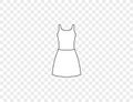 Dress, female dress, skirt icon. Vector illustration