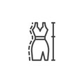 Dress form line icon