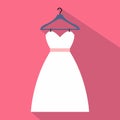 Dress on a hanger flat icon