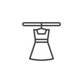 Dress on hanger outline icon