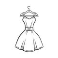 Dress hanger, outline