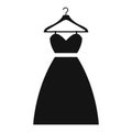 Dress on a hanger simple icon