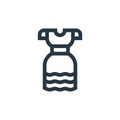 dress icon vector from cinco de mayo concept. Thin line illustration of dress editable stroke. dress linear sign for use on web Royalty Free Stock Photo