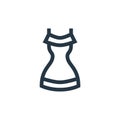 dress icon vector from mexico concept. Thin line illustration of dress editable stroke. dress linear sign for use on web and Royalty Free Stock Photo