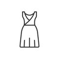 Dress line design. Apparel, clothing, fashion, style icon vector illustration. Dress stroke icon.