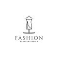 Dress mannequin fashion female logo design vector graphic symbol icon sign illustration creative idea