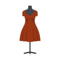 Dress mannequin icon flat isolated vector