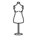 Dress mannequin icon, outline style