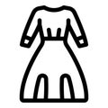 Dress modern muslim icon outline vector. Arab casual