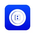 Dress round button icon digital blue