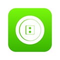 Dress round button icon digital green