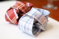 dress shirt collars turned into stylish napkin rings