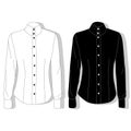 Dress shirt female. Clothes collection.