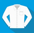 Vector illustration, Dress shirt. Clothes related, sweather vector flat Icon