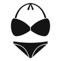 Dress swimsuit icon, simple style Royalty Free Stock Photo