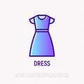 Dress thin line icon