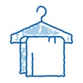 Dress Things On Hanger doodle icon hand drawn illustration