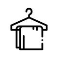 Dress Things On Hanger Vector Thin Line Sign Icon