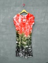 Dress tye dye orange collor